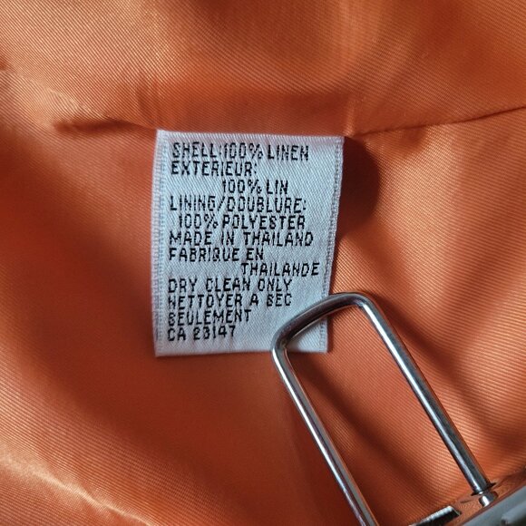 Talbots 100% Irish Linen Orange Button-Down Lightweight Jacket, Women’s 24W EUC - Picture 8 of 10